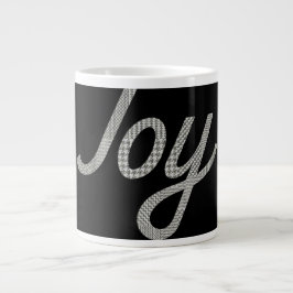 Holiday Joy Hahnentrittmuster Muster auf schwarz Jumbo-Tasse