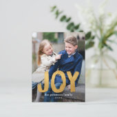 Holiday Joy Holiday Foto Card Postkarte (Stehend Vorderseite)
