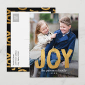 Holiday Joy Holiday Foto Card Postkarte (Vorne/Hinten)
