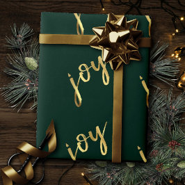 Holiday Joy | Klassisches Gold-Marker-Script auf G Geschenkpapier