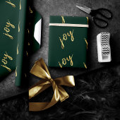 Holiday Joy | Klassisches Gold-Marker-Script auf G Geschenkpapier