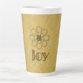 Holiday Joy Mit Monogramm Milchtasse (Vorderseite)