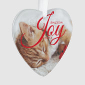 Holiday Joy Modernes & Minimales Foto mit mehreren Ornament (Vorderseite)