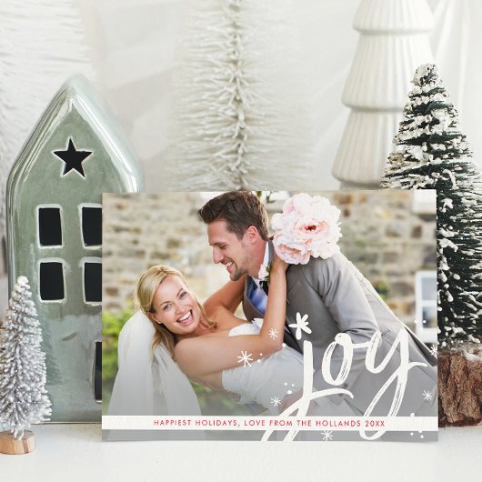 HOLIDAY JOY - Modernes Overlay-Foto Feiertagskarte