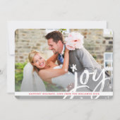 HOLIDAY JOY - Modernes Overlay-Foto Feiertagskarte (Vorderseite)