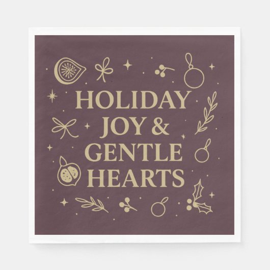 Holiday Joy Paper Napkin Serviette (Vorderseite)