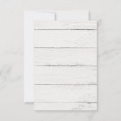 Holiday Joy Poinsettia Wood Response RSVP Karte (Rückseite)