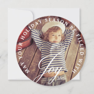 Holiday Joy   Runde moderne frohe Weihnachten