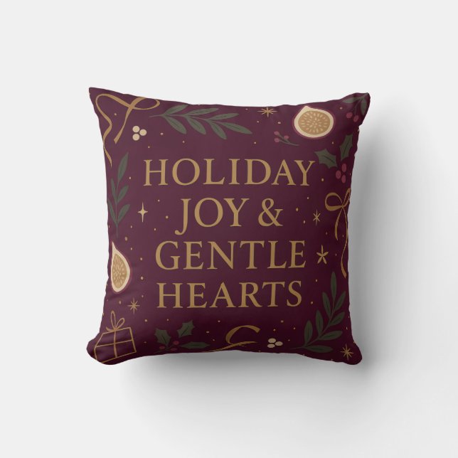 Holiday Joy Throw Pillow Kissen (Vorderseite)