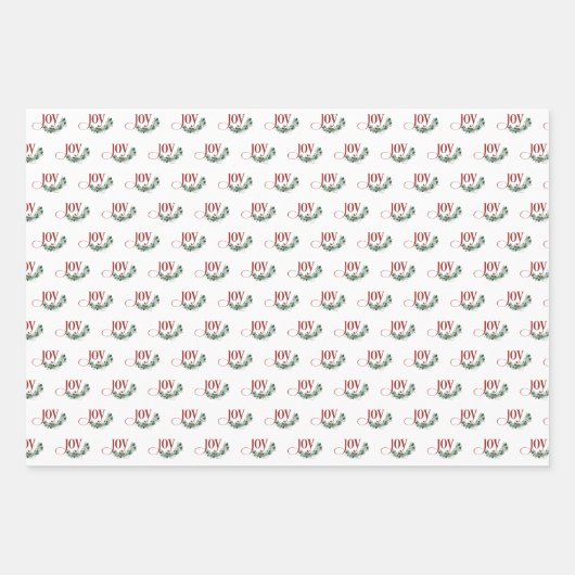 Holiday Joy Wrapping Paper Sheets Geschenkpapier Set (Vorderseite 3)