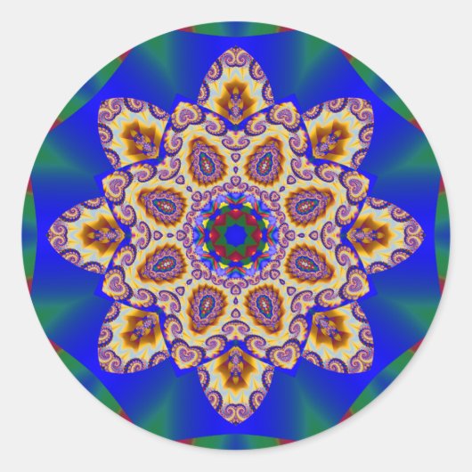 Holiday Kaleidoskop #1 Runder Aufkleber (Vorderseite)