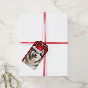 Holiday Kariert Alaskan Malamute Dog Lover Weihnac Geschenkanhänger