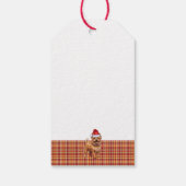 Holiday Kariert Australian Terrier Dog Weihnachten Geschenkanhänger (Rückseite)