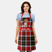 Holiday Kariert Cavalier King Charles Dog Weihnach Schürze (Getragen)