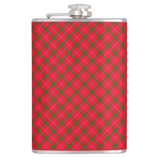 Holiday Kariert Christmas Tartan Flachmann (Vorderseite)