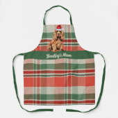 Holiday Kariert Cocker Spaniel Dog Weihnachten Schürze (Vorderseite)