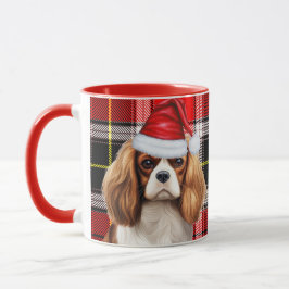 Holiday Kariert King Charles Spaniel Weihnachtshun Tasse