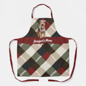 Holiday Kariert Lakeland Terrier Santa Dog Weihnac Schürze (Vorderseite)