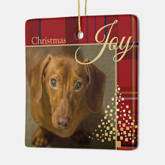 Holiday Kariert Multi Foto Keramikornament (Links)