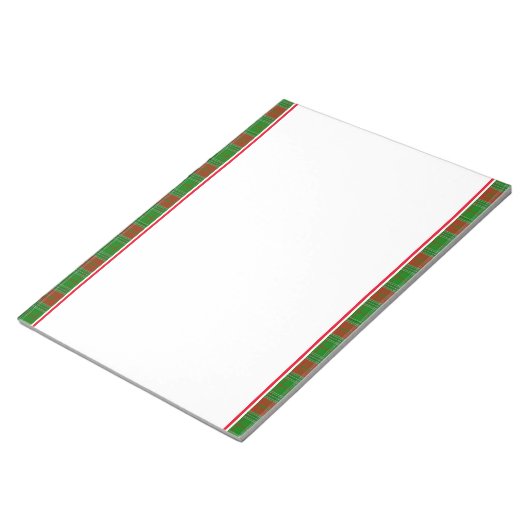 Holiday Kariert Notepad Notizblock (angewinkelt)
