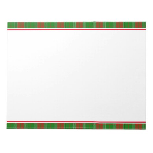 Holiday Kariert Notepad Notizblock (Vorderseite)