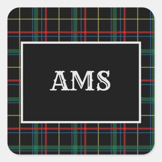 Holiday Kariert Stickers (Vorderseite)