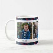 Holiday Karierte Custom Christmas FotoCollage Kaffeetasse (Links)
