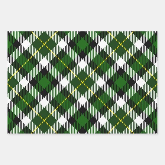 Holiday Karierte Geschenkwrake Rot Grün Gelb Geschenkpapier Set (Vorderseite 2)