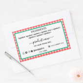 Holiday Karierte, hausgemachte Seife Label Rectang Rechteckiger Aufkleber (Umschlag)