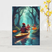 Holiday Kayak Crew - Weihnachtskarte Karte (Gelbe Blume)