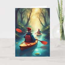 Holiday Kayak Journey - Paddling Adventure Card