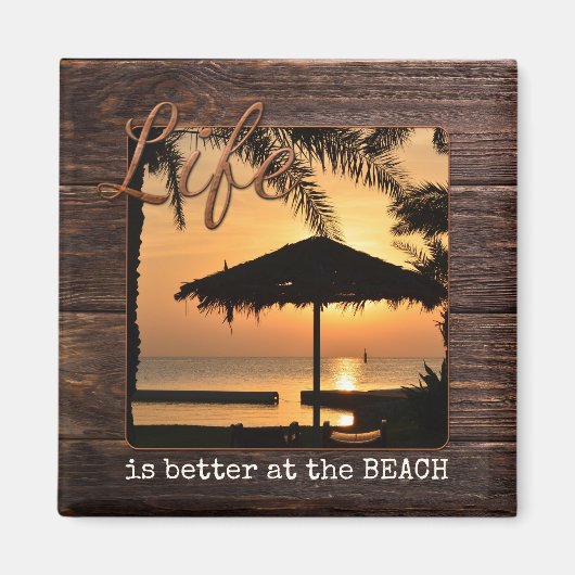 Holiday Keepake Beach Foto Magnet (Vorne)