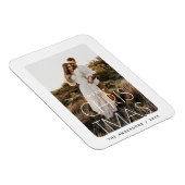 Holiday Keepake | Minimalistisches Foto Magnet (Rechte Seite)