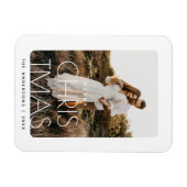 Holiday Keepake | Minimalistisches Foto Magnet (Horizontal)