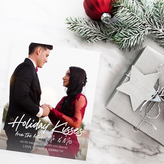 Holiday Kiss Future Foto Verlobt Flyer
