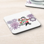 Holiday Kiss  Getränkeuntersetzer (Linke Seite)