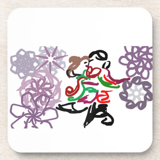 Holiday Kiss Getränkeuntersetzer (Vorderseite)