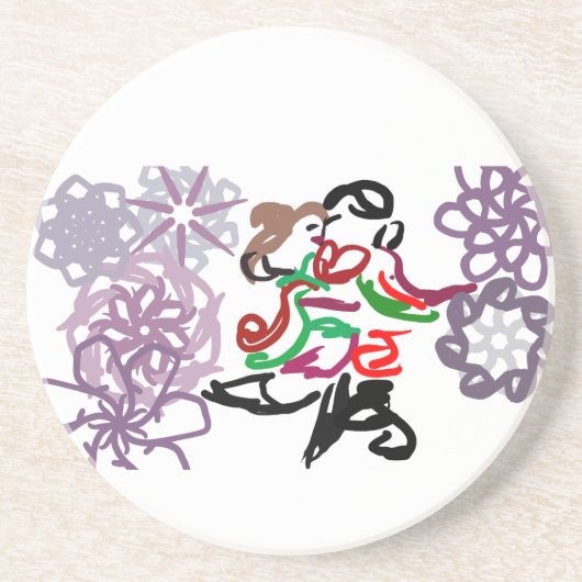 Holiday Kiss  Getränkeuntersetzer (Vorne)