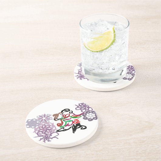 Holiday Kiss  Getränkeuntersetzer (Seite)