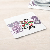 Holiday Kiss  Rechteckiger Pappuntersetzer (angewinkelt)