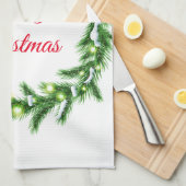 Holiday Kitchen Towel Wreath Geschirrtuch (Viertel Falte)