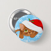 Holiday Kitten Button (Vorne & Hinten)