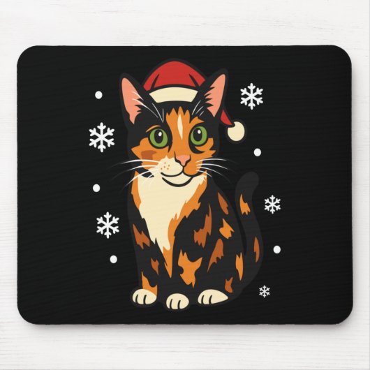 Holiday Kitten Cute Christmas Cat Design Uni Long Mousepad (Vorne)