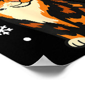 Holiday Kitten Cute Christmas Cat Design Uni  Poster (Ecke)