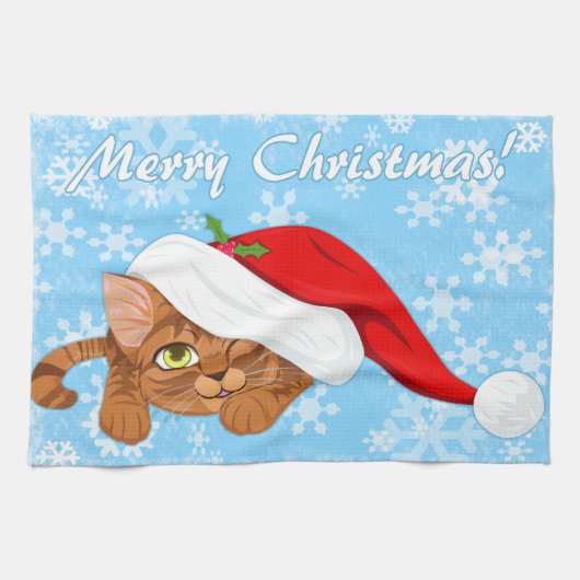 Holiday Kitten Geschirrtuch (Horizontal)