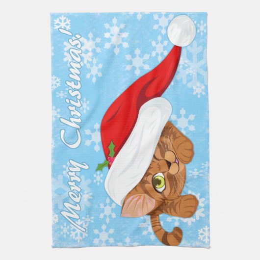 Holiday Kitten Geschirrtuch (Vertikal)