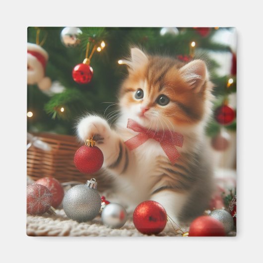Holiday Kitten Magnet (Vorne)