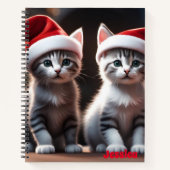 Holiday Kitten Spiral Notebook Notizblock (Vorderseite)