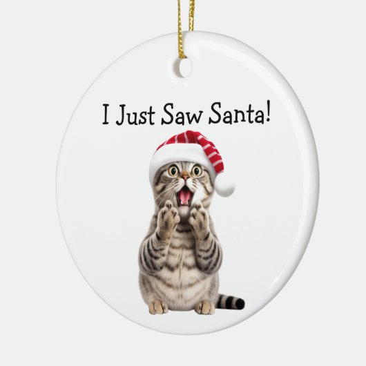 Holiday Kitty Antics Cat Ornament (Links)