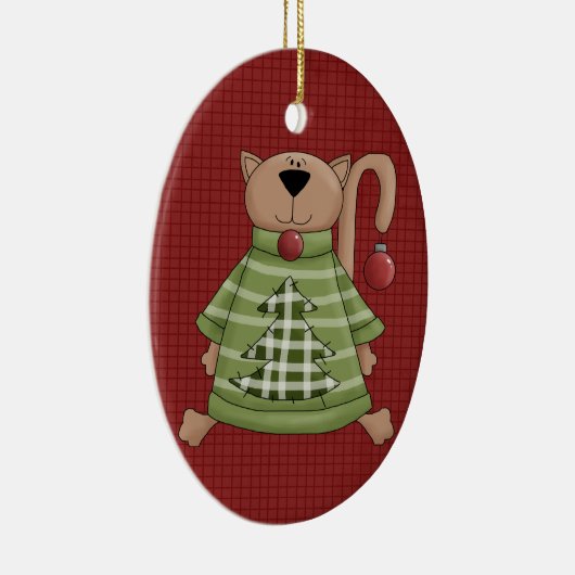 Holiday Kitty Keramik Weihnachtsschmuck (Rechts)